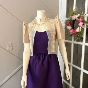 New Elegant Filipiniana Crop Bolero 
Traditional Wear in Modern Look